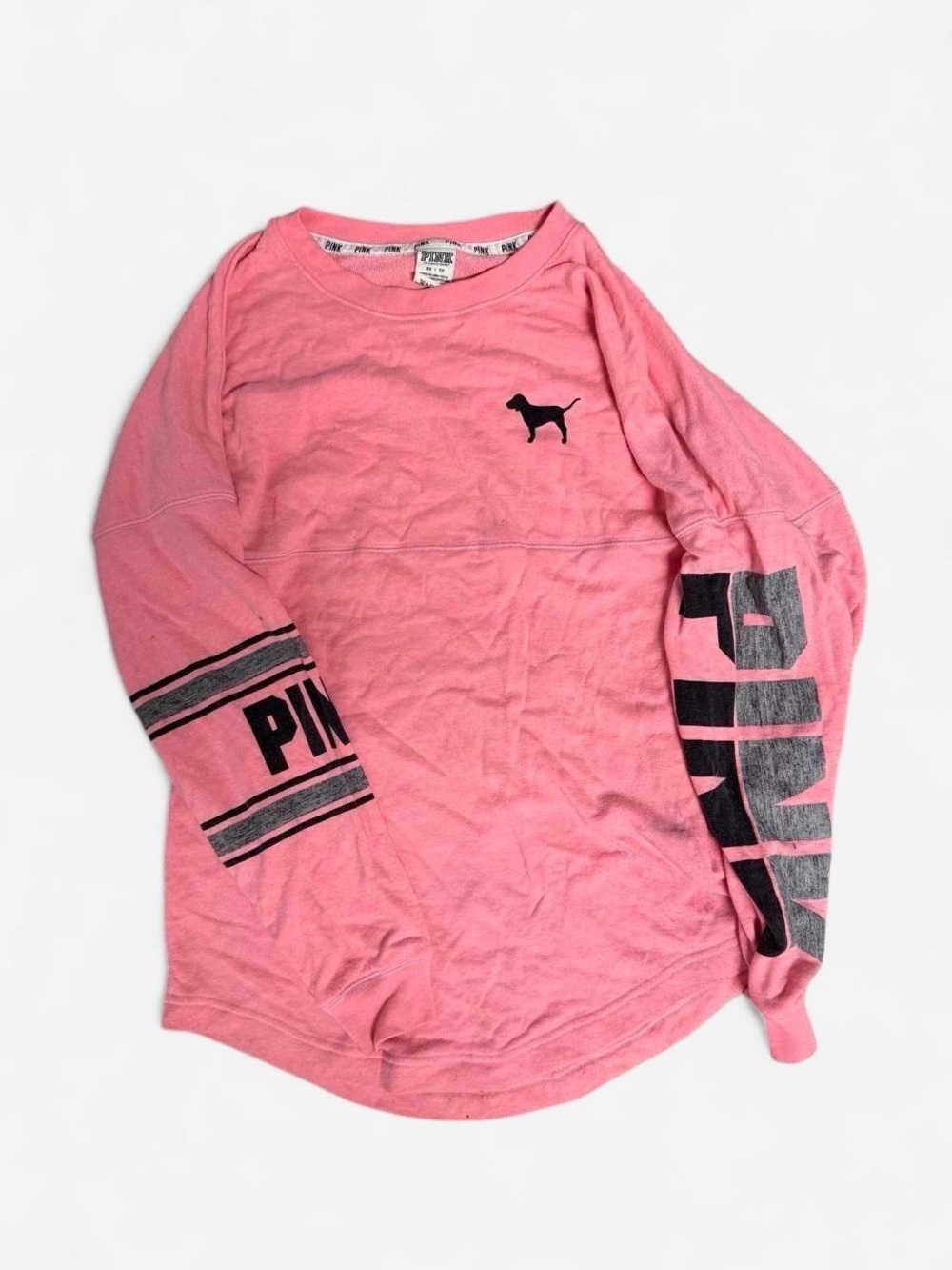 PINK Victoria's Secret Girls' Long Sleeve Pink Graphic Tee